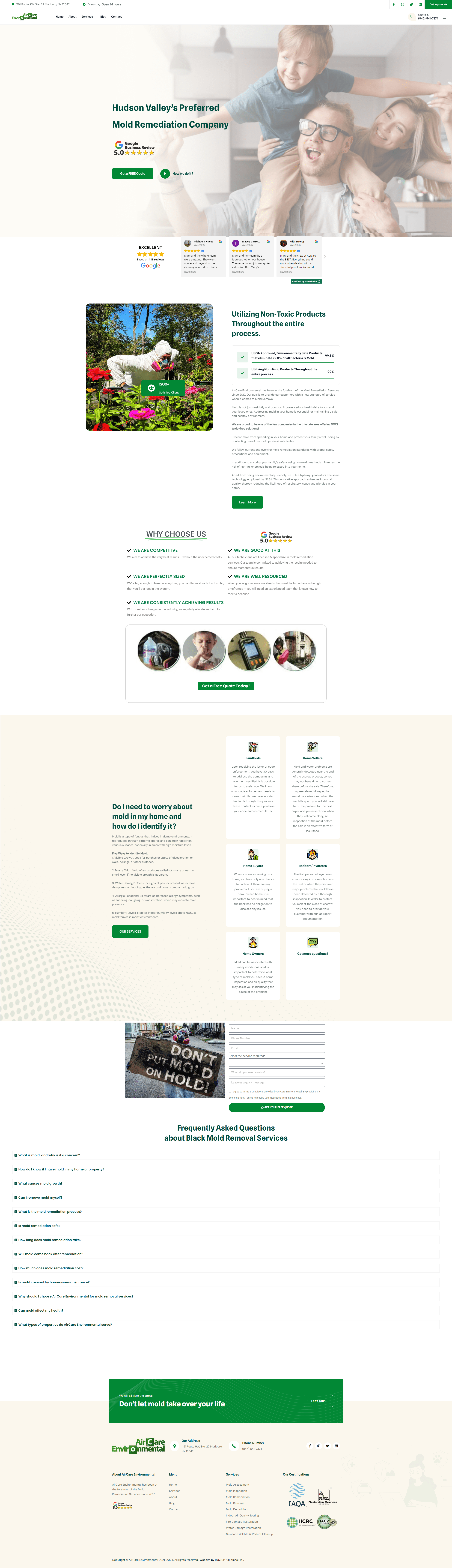 Custom-Built Wordpress Website for a local New-York Licensed Environmental Company