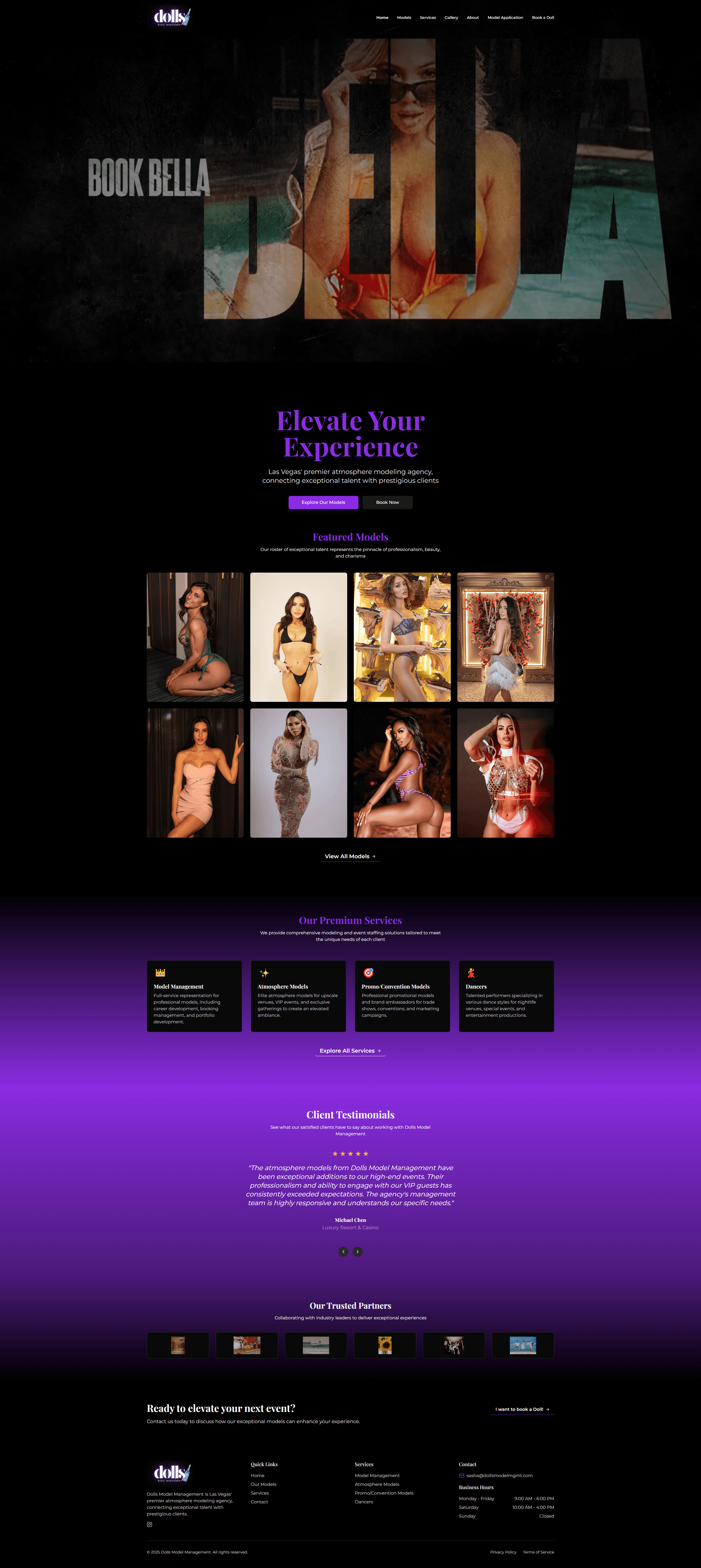 Premier Modeling Agency Platform for Las-Vegas Talent Management and Event Services