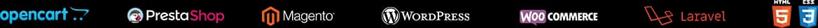 Supported platforms and technologies including React, Next.js, WordPress, Shopify, and more